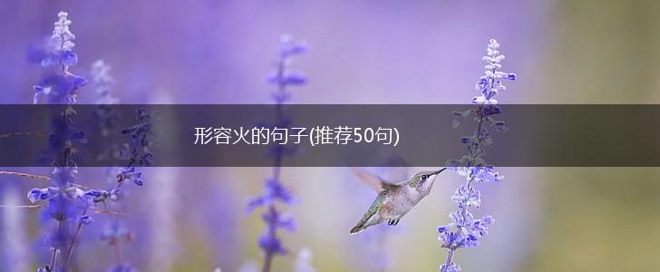 形容火的句子(推荐50句),第1张