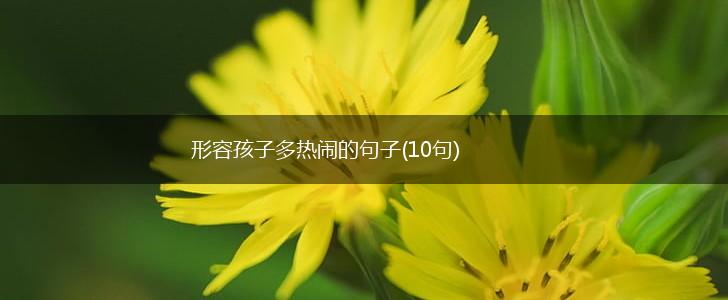 形容孩子多热闹的句子(10句),第1张