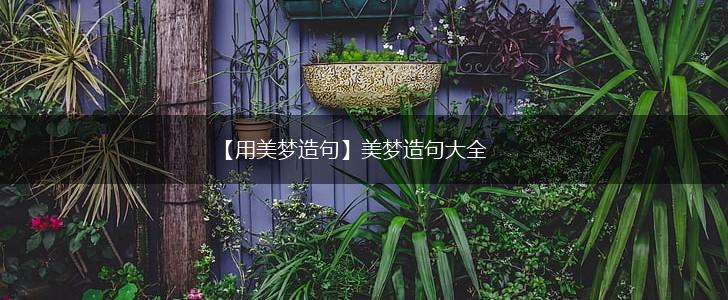 【用美梦造句】美梦造句大全,第1张 【用美梦造句】美梦造句大全,第1张