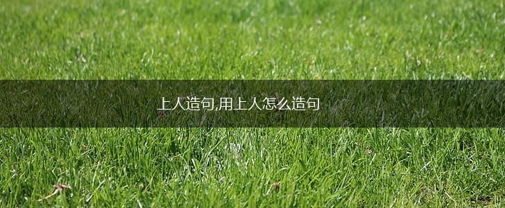 上人造句,用上人怎么造句,第1张