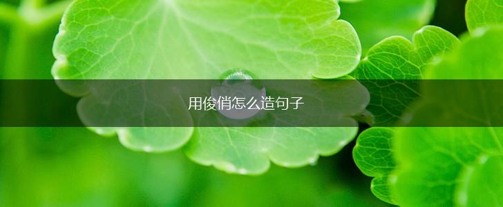 用俊俏怎么造句子,第1张 用俊俏怎么造句子,第1张