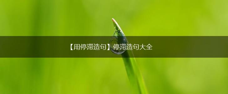 【用停滞造句】停滞造句大全,第1张 【用停滞造句】停滞造句大全,第1张