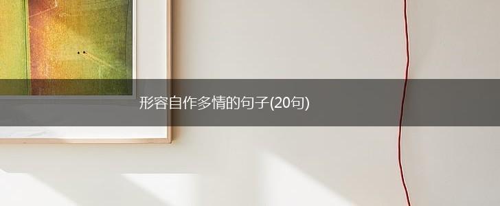 形容自作多情的句子(20句),第1张
