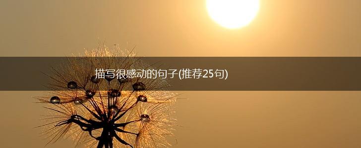 描写很感动的句子(推荐25句),第1张