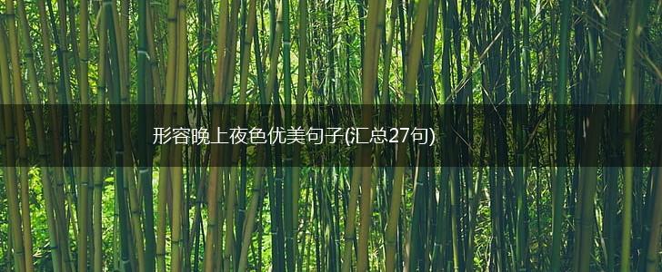 形容晚上夜色优美句子(汇总27句),第1张