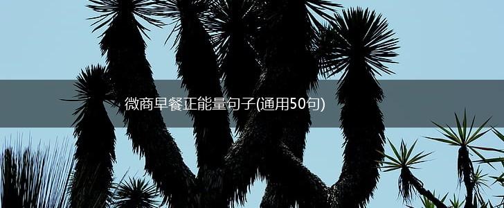 微商早餐正能量句子(通用50句),第1张