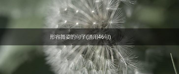 形容舞姿的句子(通用46句),第1张