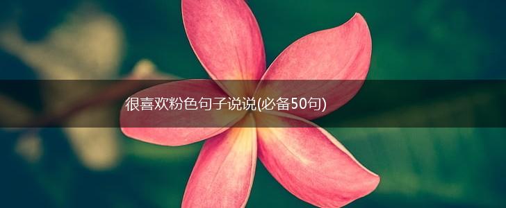 很喜欢粉色句子说说(必备50句),第1张