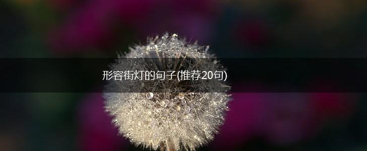 形容街灯的句子(推荐20句),第1张