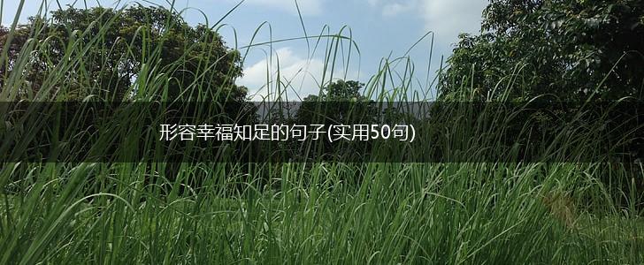 形容幸福知足的句子(实用50句),第1张