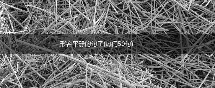 形容平静的句子(热门50句),第1张