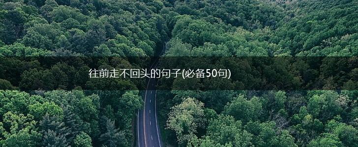 往前走不回头的句子(必备50句),第1张