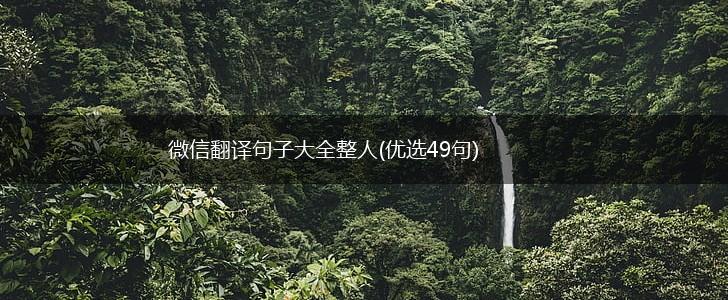 微信翻译句子大全整人(优选49句),第1张