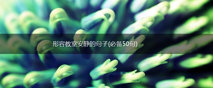 形容教室安静的句子(必备50句),第1张