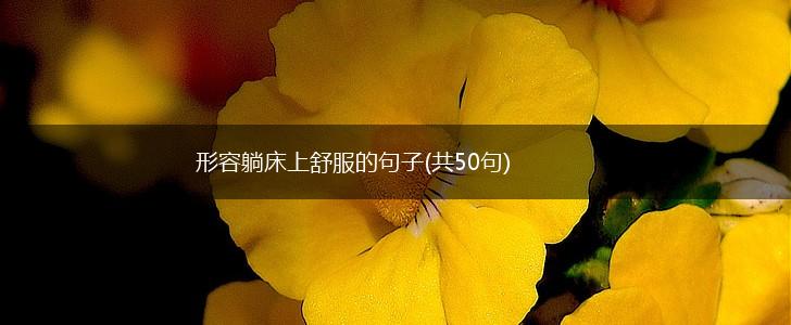 形容躺床上舒服的句子(共50句),第1张