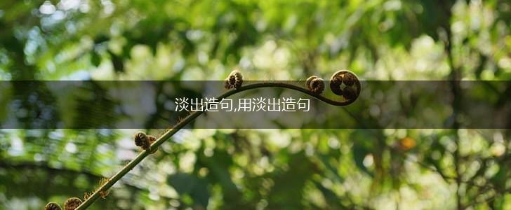 淡出造句,用淡出造句,第1张