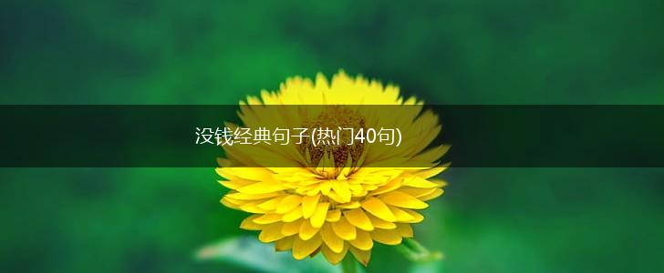 没钱经典句子(热门40句),第1张