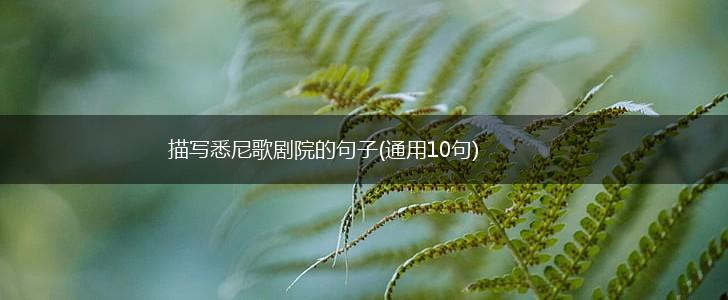 描写悉尼歌剧院的句子(通用10句),第1张