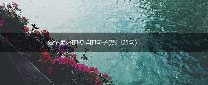 爱情最好的模样的句子(热门25句),第1张