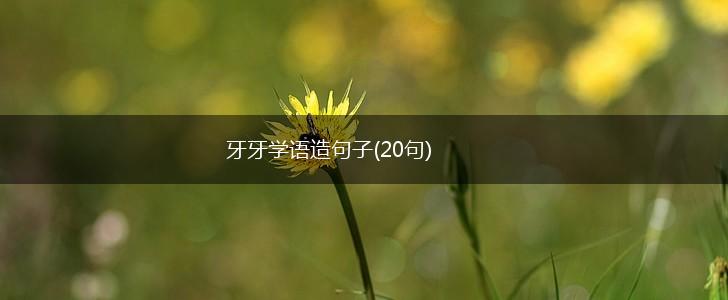 牙牙学语造句子(20句),第1张