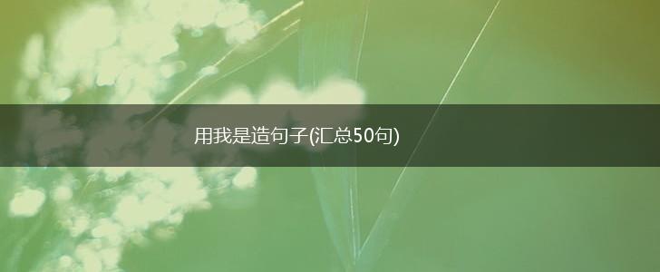 用我是造句子(汇总50句),第1张