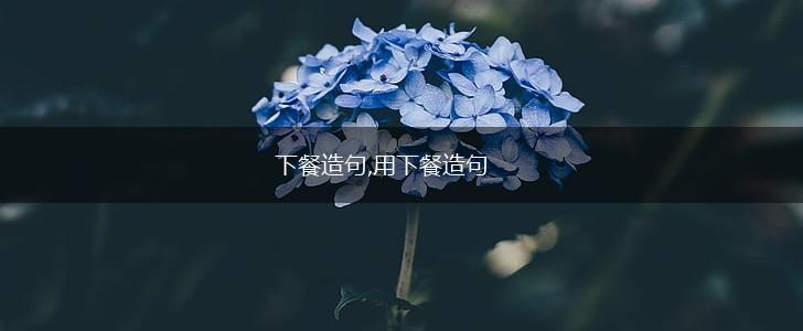 下餐造句,用下餐造句,第1张