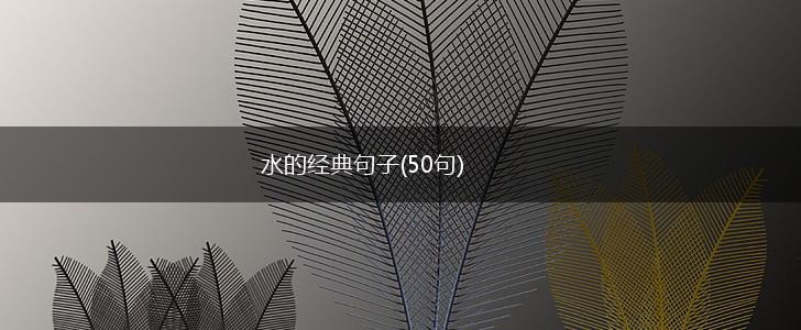 水的经典句子(50句),第1张