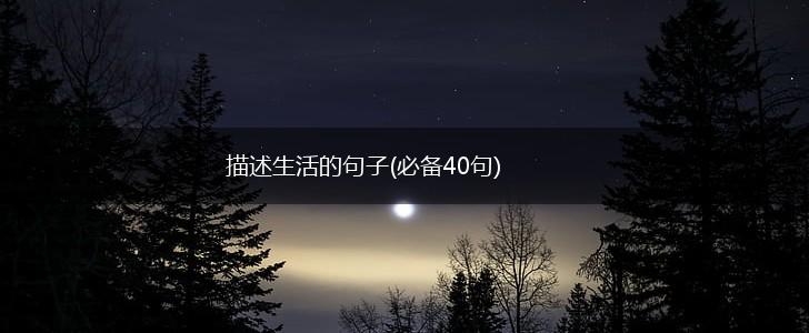 描述生活的句子(必备40句),第1张