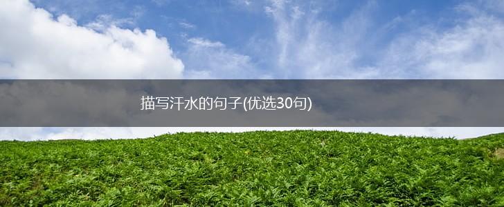 描写汗水的句子(优选30句),第1张