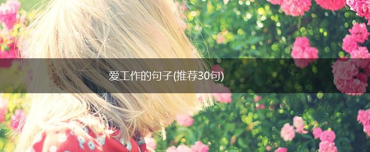 爱工作的句子(推荐30句),第1张