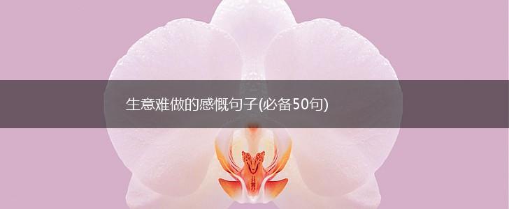 生意难做的感慨句子(必备50句),第1张