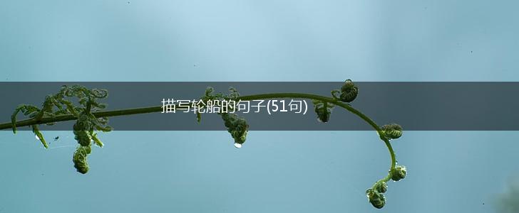 描写轮船的句子(51句),第1张