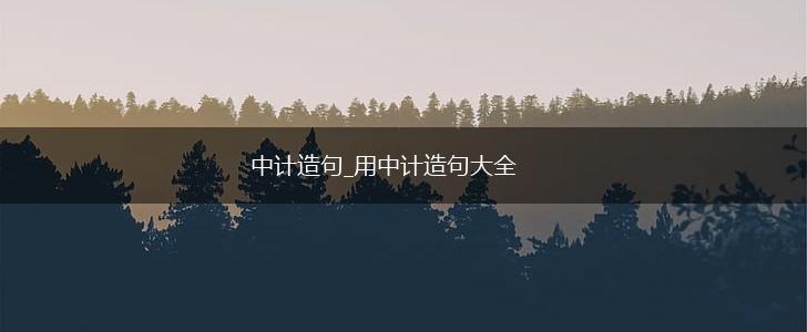 中计造句_用中计造句大全,第1张 中计造句_用中计造句大全,第1张