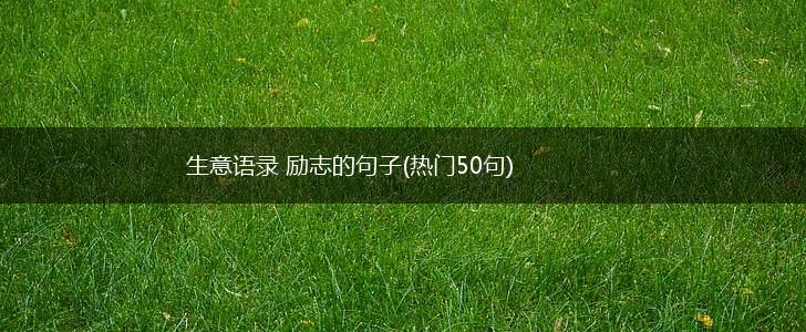 生意语录 励志的句子(热门50句),第1张
