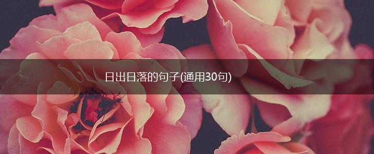 日出日落的句子(通用30句),第1张