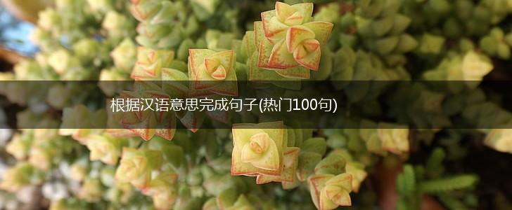 根据汉语意思完成句子(热门100句),第1张