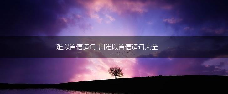 难以置信造句_用难以置信造句大全,第1张 难以置信造句_用难以置信造句大全,第1张