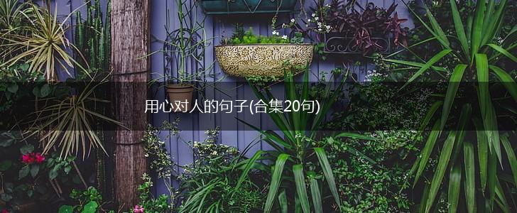 用心对人的句子(合集20句),第1张