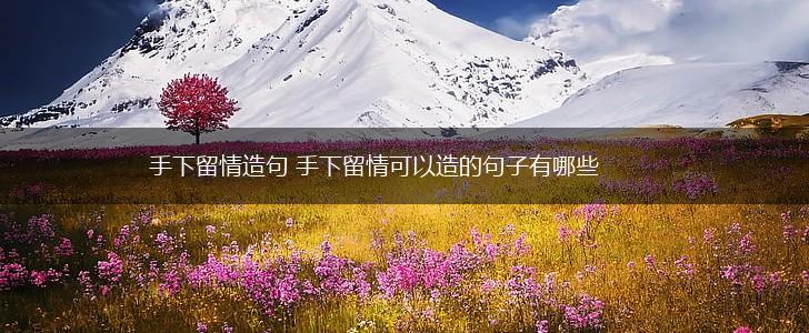 手下留情造句 手下留情可以造的句子有哪些,第1张 手下留情造句 手下留情可以造的句子有哪些,第1张