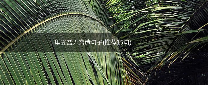 用受益无穷造句子(推荐15句),第1张