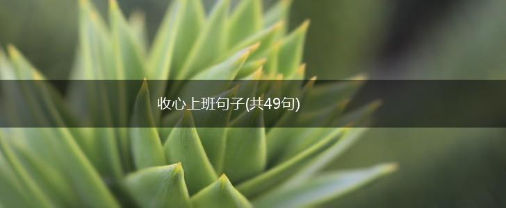 收心上班句子(共49句),第1张