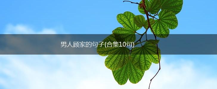 男人顾家的句子(合集10句),第1张