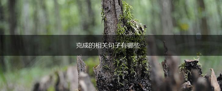 克成的相关句子有哪些,第1张 克成的相关句子有哪些,第1张