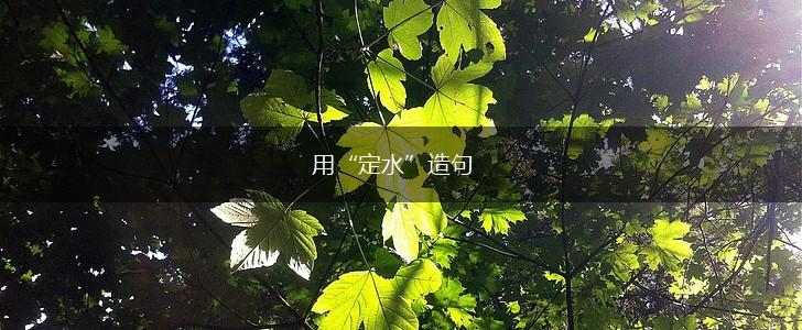 用“定水”造句,第1张