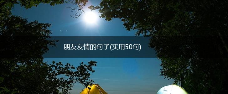 朋友友情的句子(实用50句),第1张