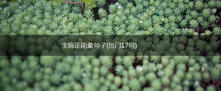 生病正能量句子(热门17句),第1张