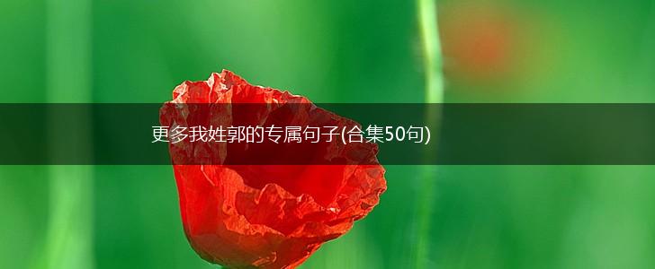 更多我姓郭的专属句子(合集50句),第1张