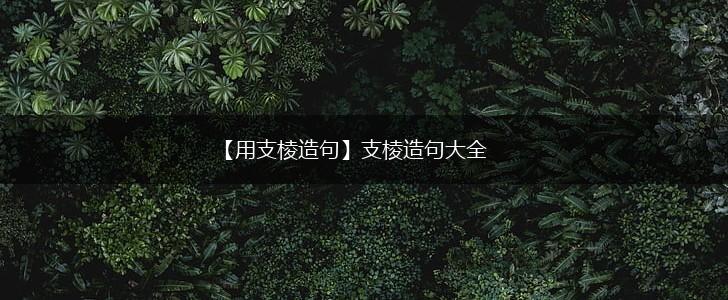【用支棱造句】支棱造句大全,第1张