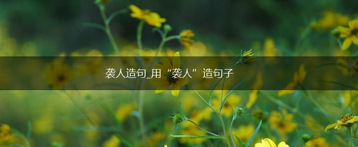 袭人造句_用“袭人”造句子,第1张 袭人造句_用“袭人”造句子,第1张