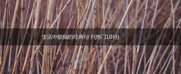 生活中烦恼的经典句子(热门10句),第1张